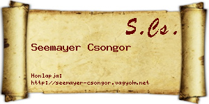 Seemayer Csongor névjegykártya